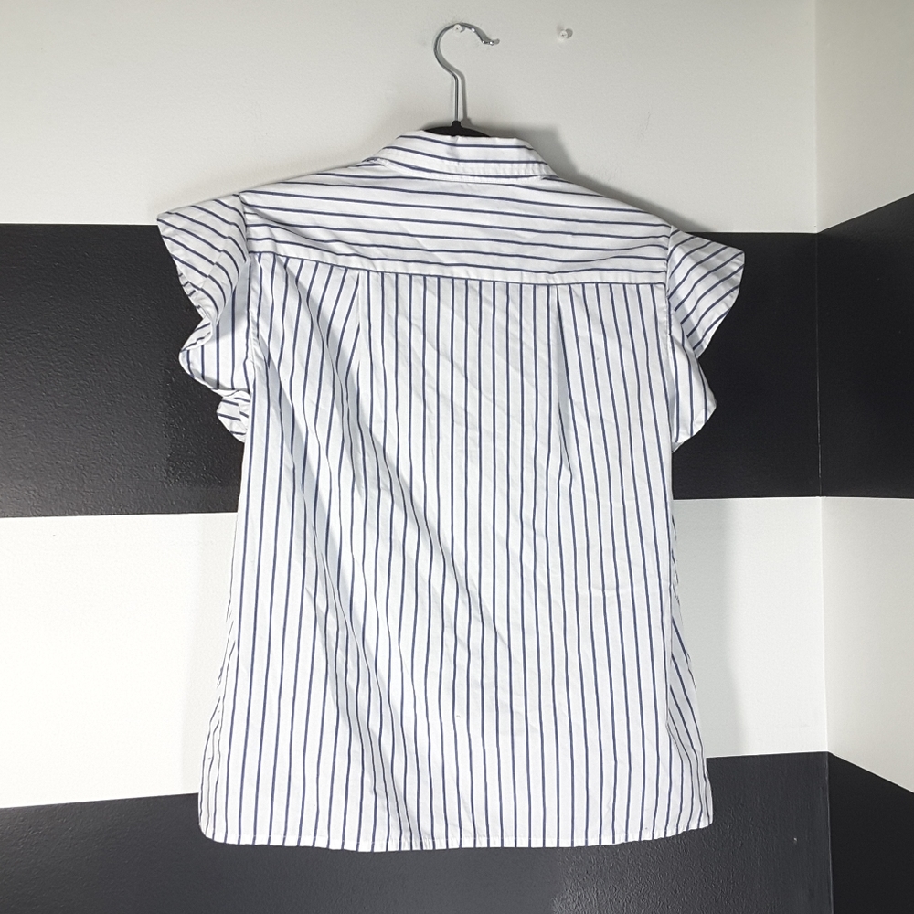 Frame $248 Flounce Flutter Sleeve Popover Top Siz… - image 3